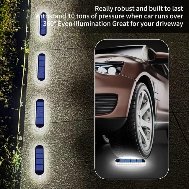 Detalle de YiLaie Luci Solari da Giardino con accensione automatica, 5700K, IP68 (4 pezzi)