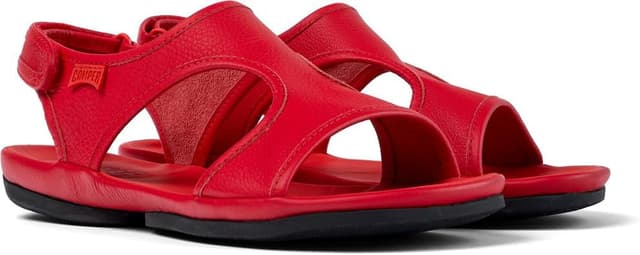 Detalle de Camper Women’s Right Nina K201645T T-strap sandal in red leather