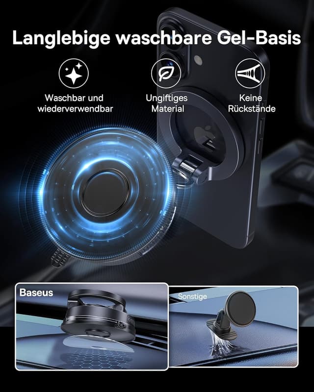 Detalle 1 de Baseus VC2 Flex Handyhalter für Auto, 54 kg