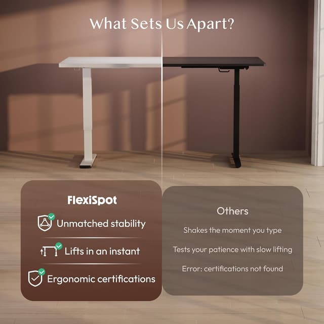 Detalle de FlexiSpot Bureau assis-debout réglable en hauteur 180x80 cm avec mémoire 70 kg, blanc