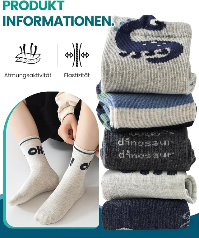 Detalle 1 de Kyopp Socken 10 Paar Kinder Crew Socks