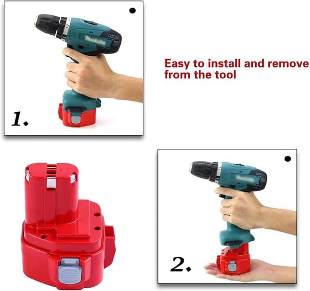 Thumbnail 4 de PA12 12V 5,0Ah Ni‑MH Ricambio per Makita