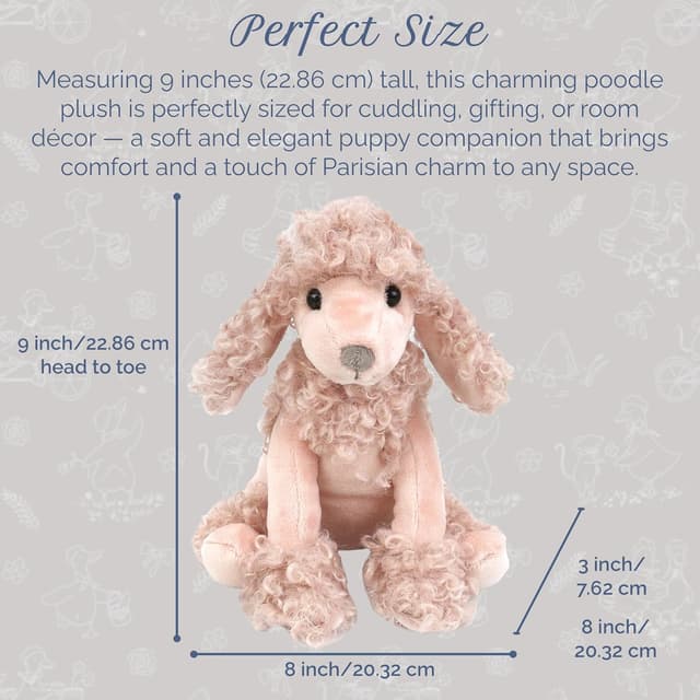 Detalle de MON AMI Paris Poodle plush 19cm