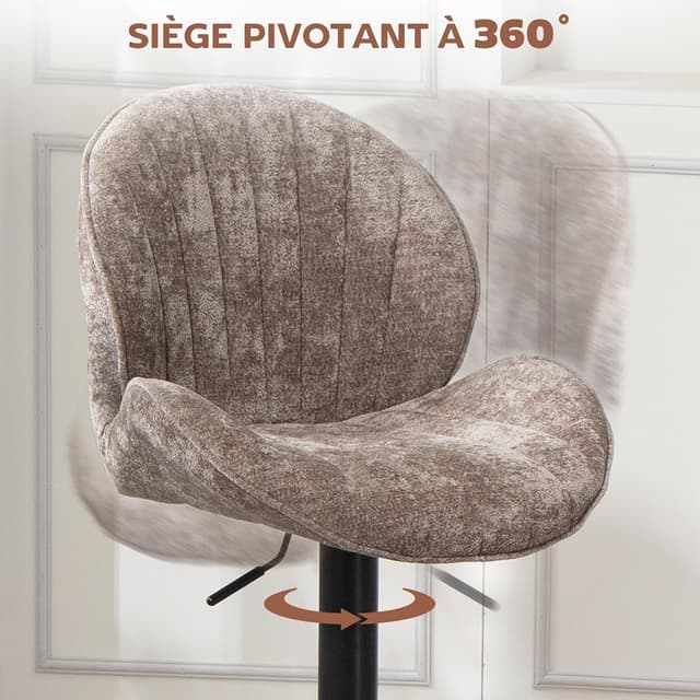 Thumbnail 4 de HOMCOM tabourets coquille réglables 62–83 cm