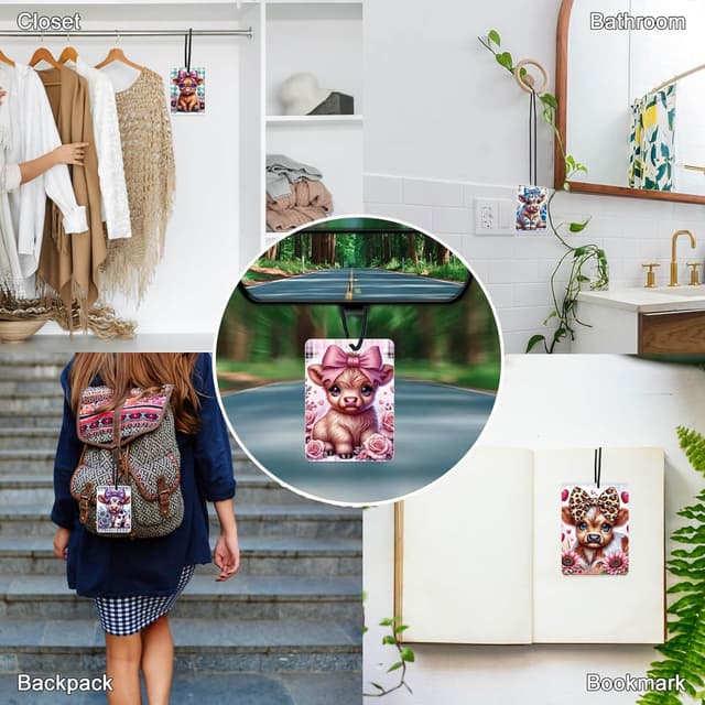 Thumbnail 5 de Highland Cow Car Air Fresheners 8 Pack