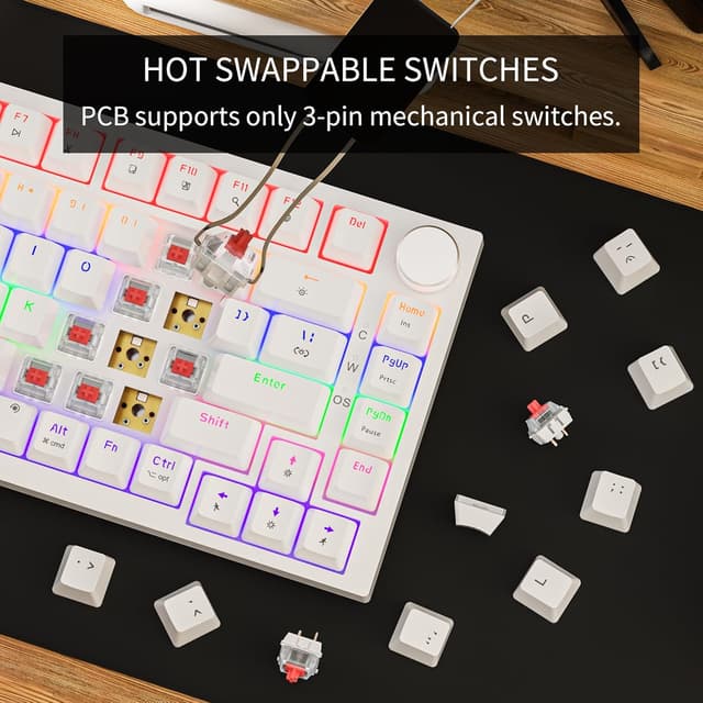 Detalle 1 de Newmen GM326 mechanical keyboard, 75% TKL