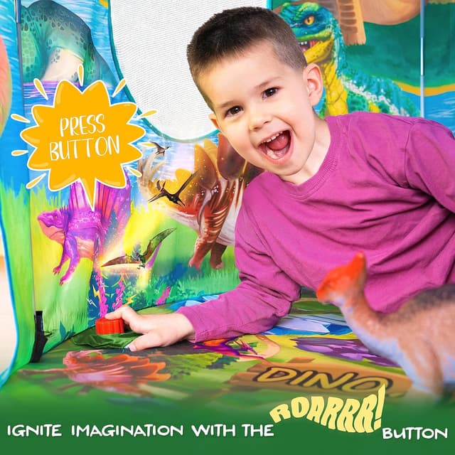 Detalle 2 de W&O Dino Paradise Play Tent with LED Lights