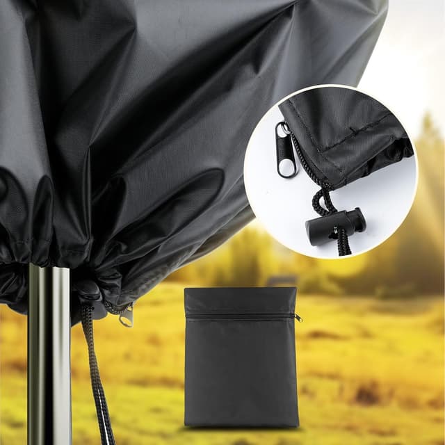 Detalle de AiQInu housse de parasol de sport avec perche télescopique, tissu Oxford 210D imperméable anti-UV (265 x 40/70/50 cm, 2 pièces)