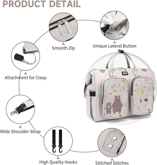 Detalle 2 de Pomelo Best Bolso Cambiador Bebé impermeable 36 cm