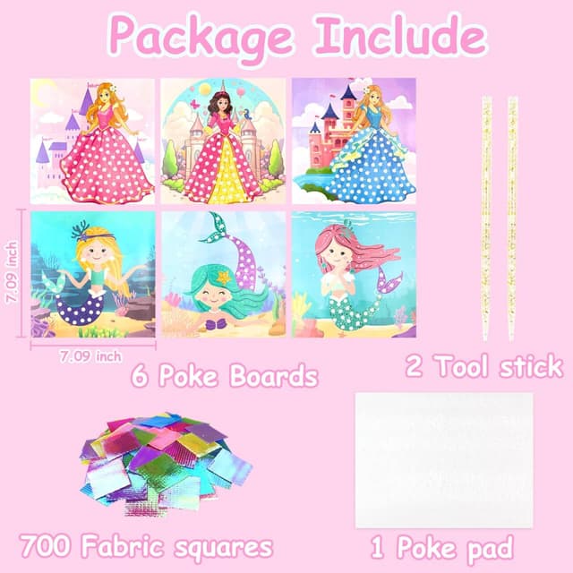 Detalle 2 de Fabric Poke Set Prinzessin DIY für Kinder 700