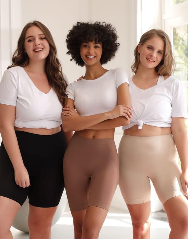Thumbnail 3 de INNERSY Shorty Femme sous Jupe Douce Legging Court sans Couture (lot de 3) : anti-frottements & confort