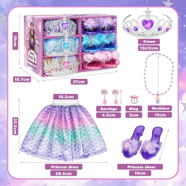 Thumbnail 4 de Dreamon Princess Dress Up Shoes 3 Set for Girls 3-6