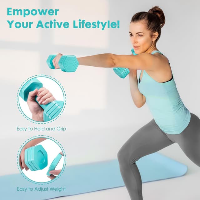 Thumbnail 2 de EQUIPRO Adjustable Dumbbell 2-5 lb 🏋️♀