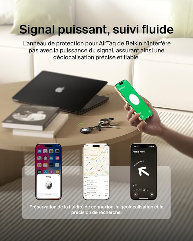Thumbnail 5 de Belkin Anneau de protection pour AirTag — noir