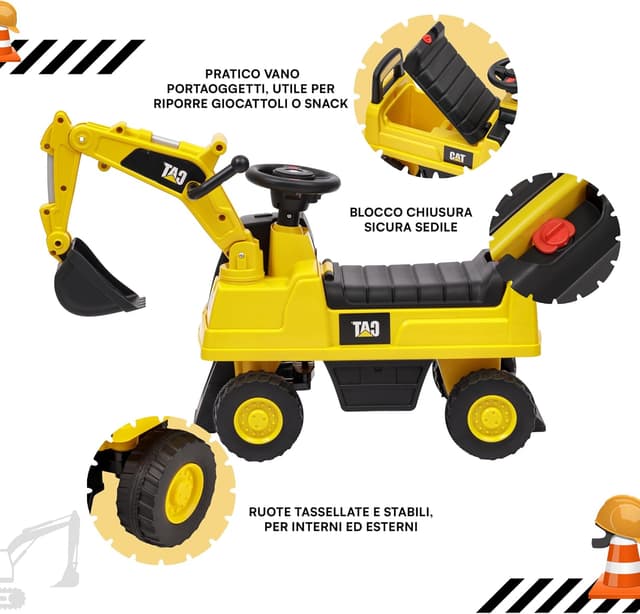 Thumbnail 3 de Baroni Toys Escavatore Cavalcabile CATERPILLAR 30x78x54 cm