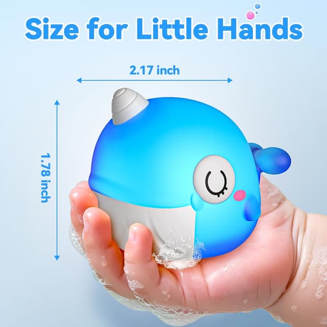 Detalle de Ocean bath toys set with LED lights for 1-3