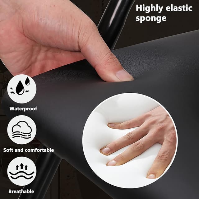 Detalle de NJUN Lightweight Commode Toilet Chair with Height Adjustment, Padded Seat & Folding WC Frame