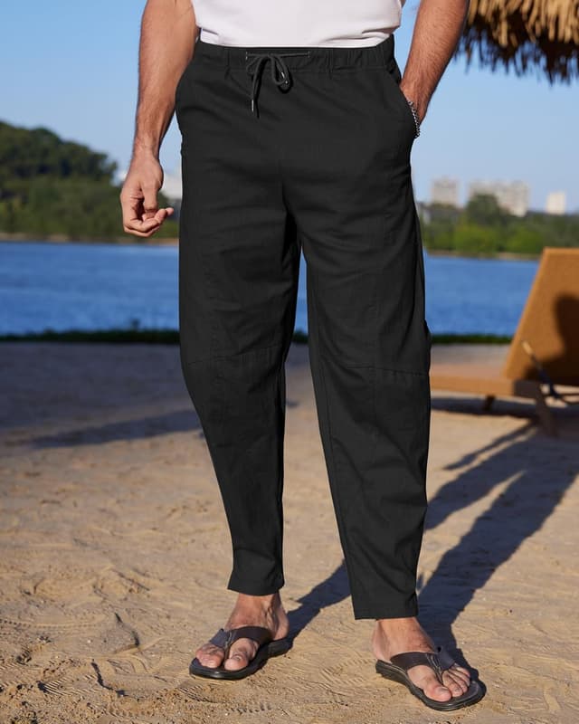 Detalle 2 de YAOBAOLE Pantalon lin coton 75%