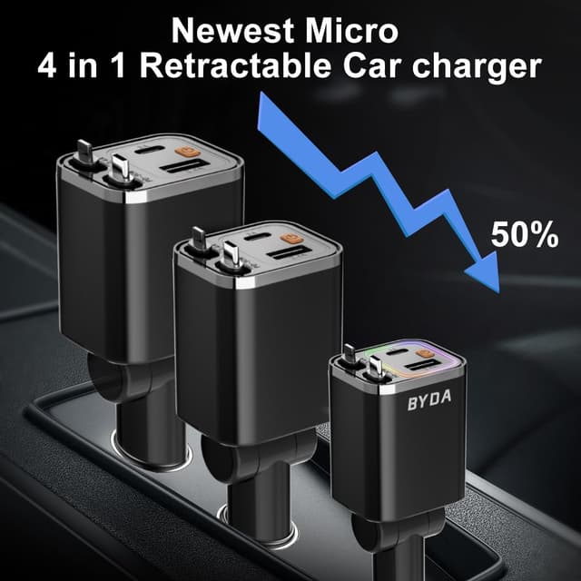 Thumbnail 3 de Chargeur de Voiture rétractable 69 W