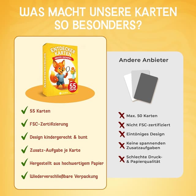 Thumbnail 6 de LIKARTO Entdeckerkarten Kinder Indoor - 55 Spielkarten