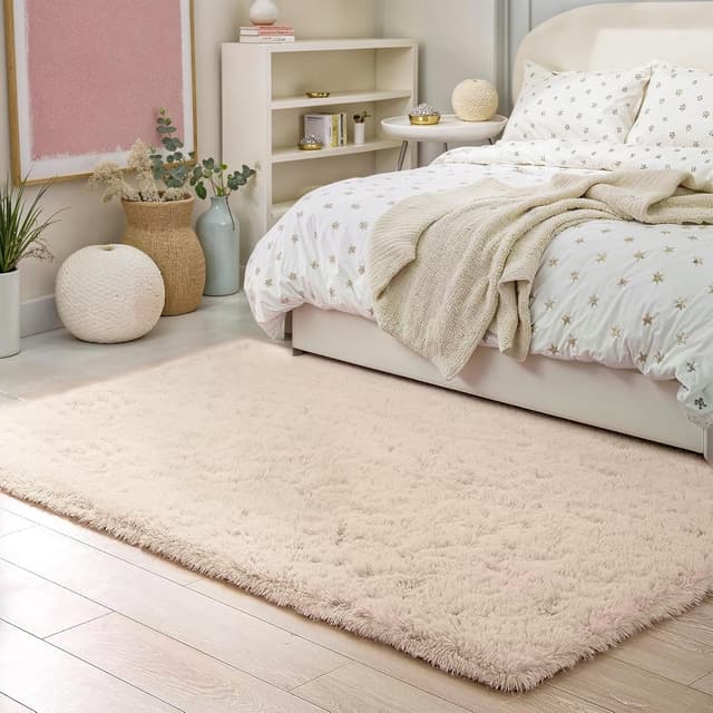 Thumbnail 6 de BEIMO Tapis Shaggy Blanc Neige 60x120cm đźŹ