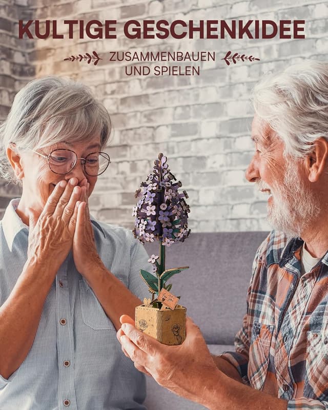 Detalle 2 de ROBOTIME Sakura Holzblumen Puzzle 3D