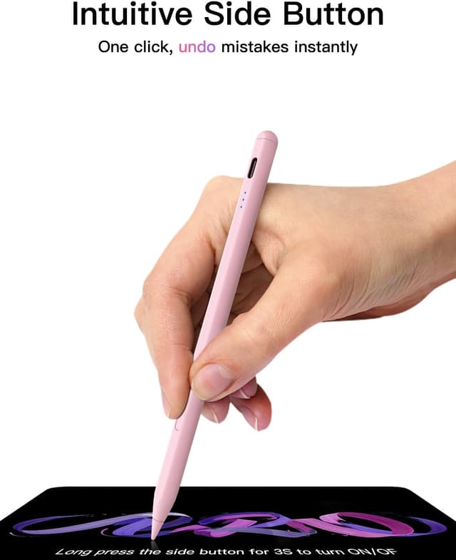 Detalle de KEEPro Stylus-Stift für iPad 2018–2026 mit USB‑C Schnellladung, Palm Rejection & Neigungssensitivität (für Apple Pencil kompatible Spitzen)