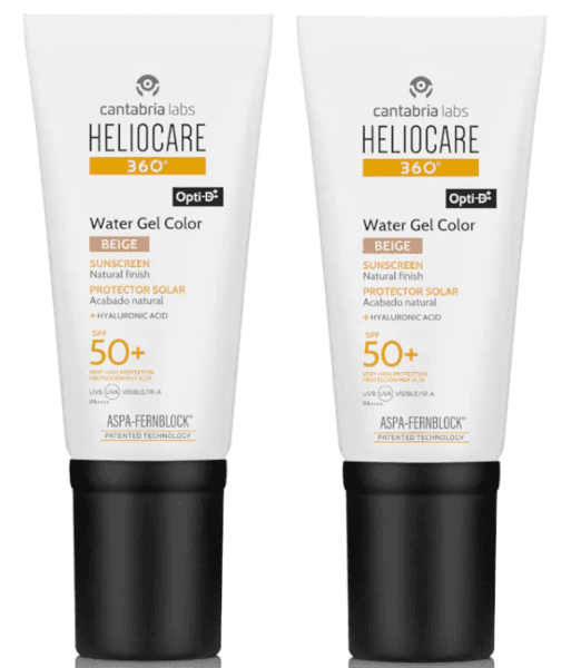 Detalle de Cantabria Labs Heliocare 360 Color Water Gel Beige SPF50+ 2x50 ml