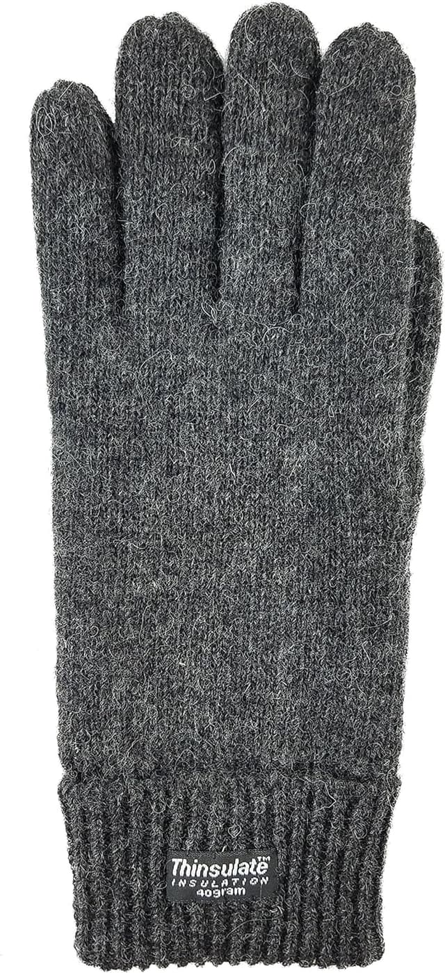 Thumbnail 2 de BRUCERIVER Men's Pure Wool Gloves with Thinsulate lining