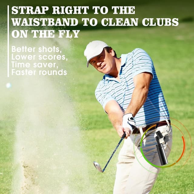 Detalle de Wynaura Pro Golf Club Cleaner Brush with Groove Sharpener Tool (8-inch water brush, 5oz bottle)