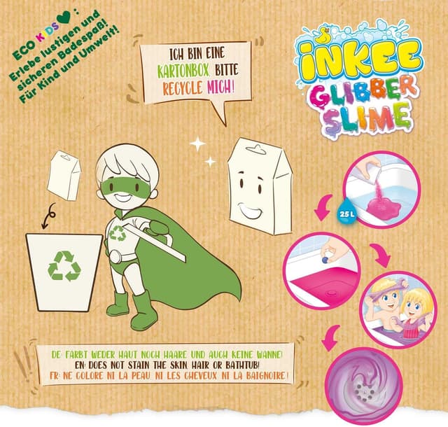 Thumbnail 5 de INKEE Set Mermaid Galupy Poudre de Bain Rose Fluo