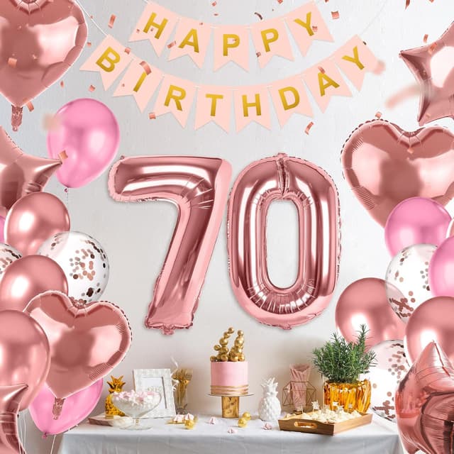 Detalle de Déco ballons 70 ans avec chiffres