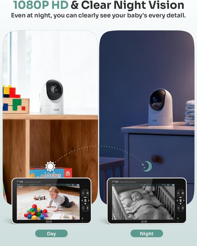 Detalle 2 de GHB 7 inch Baby Monitor with Camera