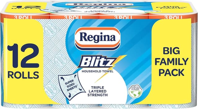 Detalle de Regina Blitz Household Towels 12 Rolls