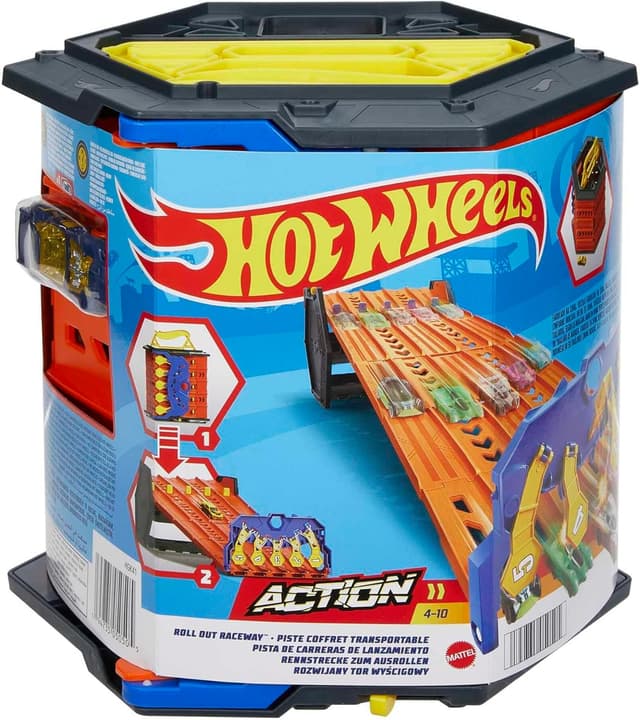Detalle de Hot Wheels Roll Out Raceway HGK41 5-lane