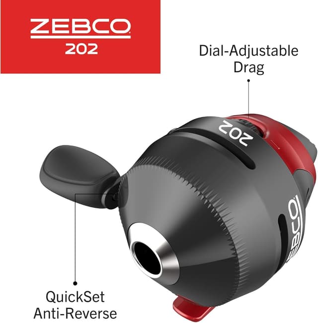 Detalle 2 de Zebco 202 & 404 Spincast Reels and Fishing Rod Combos (2-Pack) with Pre-Spooled Line