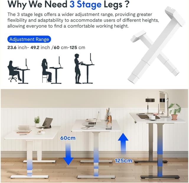 Thumbnail 4 de FLEXISPOT Scrivania Elettrica Regolabile 140×80 con Doppio Motore