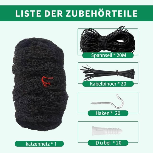 Thumbnail 2 de Tatamiyya Katzennetz 6x3m für Balkon