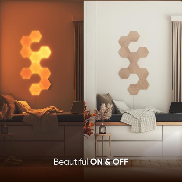 Thumbnail 5 de Nanoleaf Elements Extensión 3 Hexágonos LED Efecto Madera 🛋️