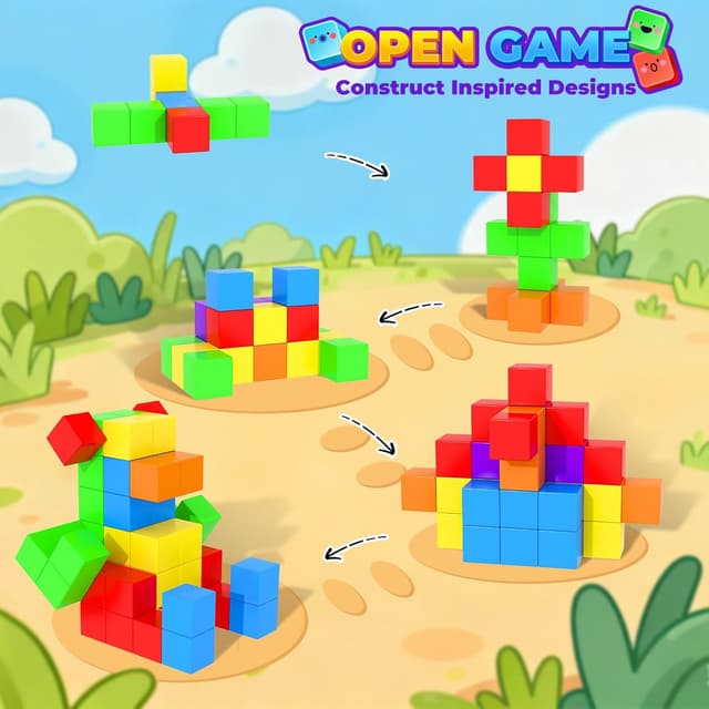 Detalle 2 de Minecftoy Magnetic Blocks Mini Travel Essentials Set