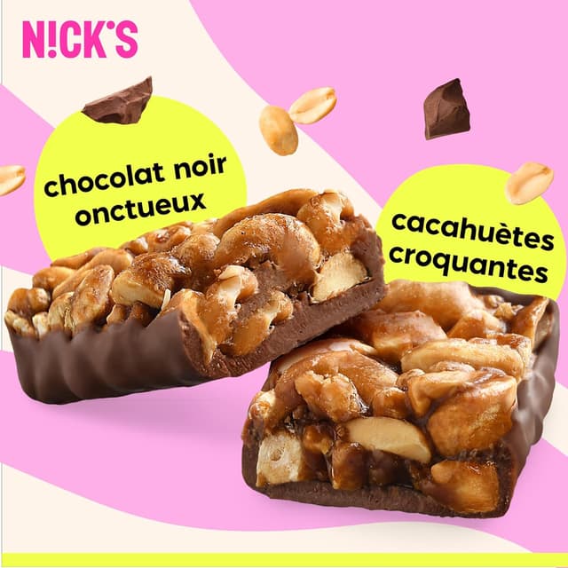 Thumbnail 4 de NICKS Keto Barre chocolat et cacahuètes 12×40g 🍫