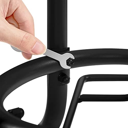 Thumbnail 8 de Yaheetech tavolo da giardino rotondo in vetro Ø 70 cm con foro per ombrellone (altezza 73 cm) nero