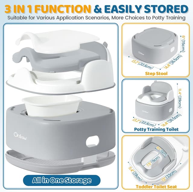 Detalle 2 de Orzbow Orinal 3 en 1 para niños 11 cm