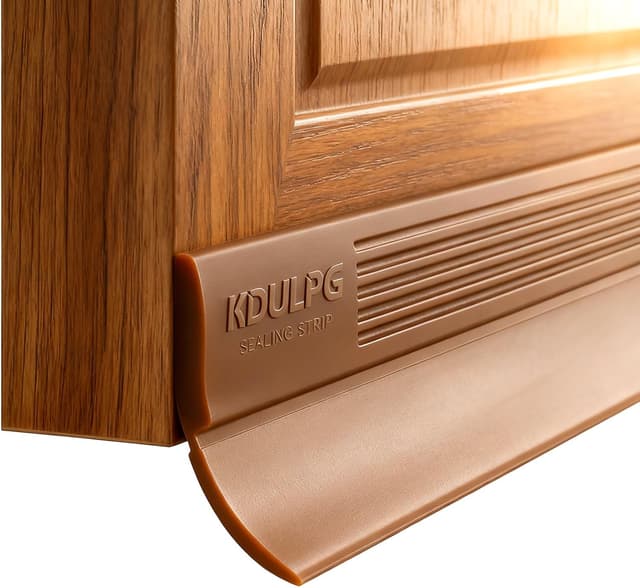 Detalle de Silicone Draught Excluder Door Seal Strip (Self-Adhesive) – Coffee Colour