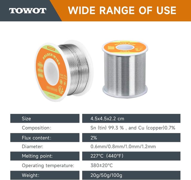 Thumbnail 4 de TOWOT Lead Free Rosin Core Solder Wire