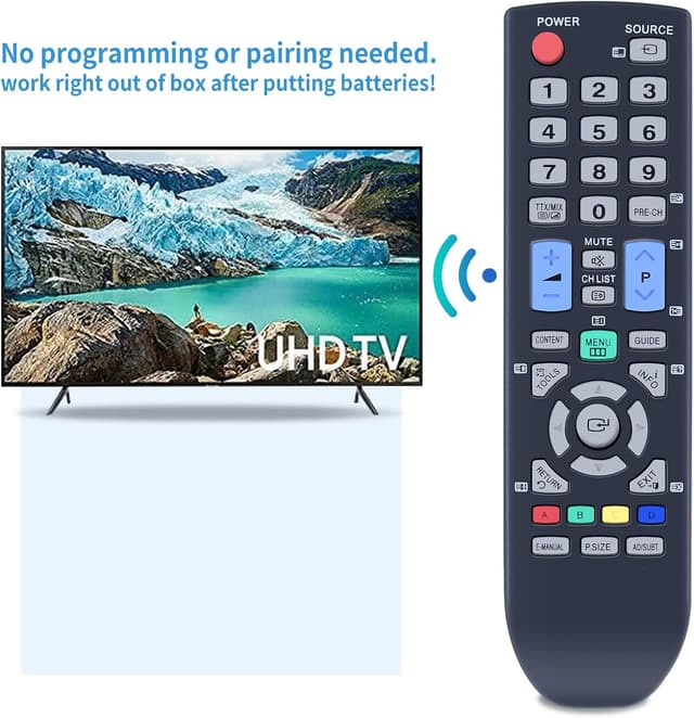 Detalle 2 de TCNOUMT AA59-00496A replacement remote for Samsung LCD/LED/Plasma TVs (AAA)