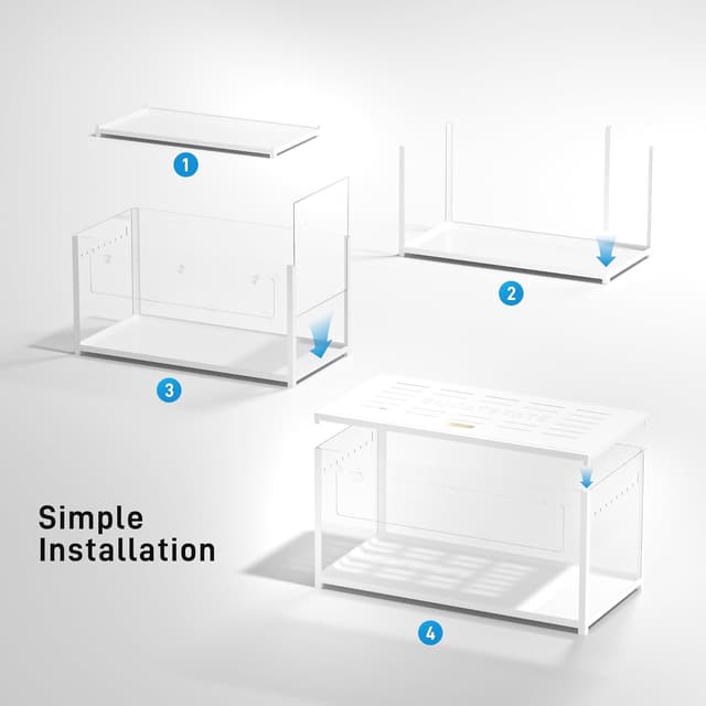 Thumbnail 6 de BUCATSTATE Hamsterkäfig Metall 2,0, stapelbar mit Doppeltür – 100 × 50 × 52,5 cm (ca. 0,5 m²), Weiß