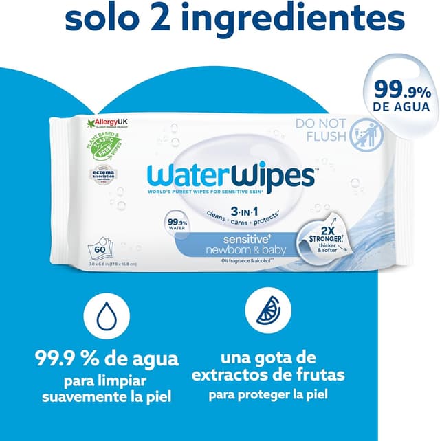 Thumbnail 3 de WaterWipes Sensitive+ 540 toallitas bebé