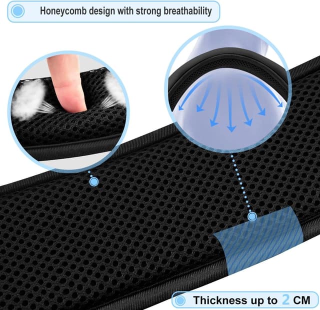Detalle 2 de ZINZ 60-Zoll Schultergurt mit abnehmbarem, ultradickem Polster – Schulter-/Crossbody-Gurt für Aktentasche & Laptoptasche, Schwarz