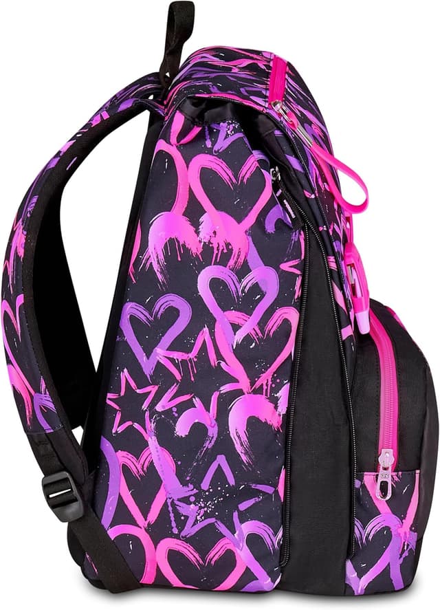 Detalle de Seven Zaino doppio scomparto estensibile Rosa con maxi capienza e schienale preformato